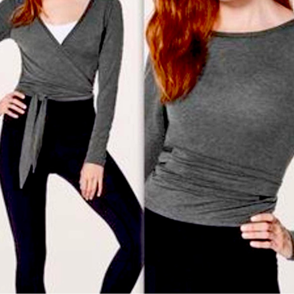 Lulu lemon tied to it Heathered grey